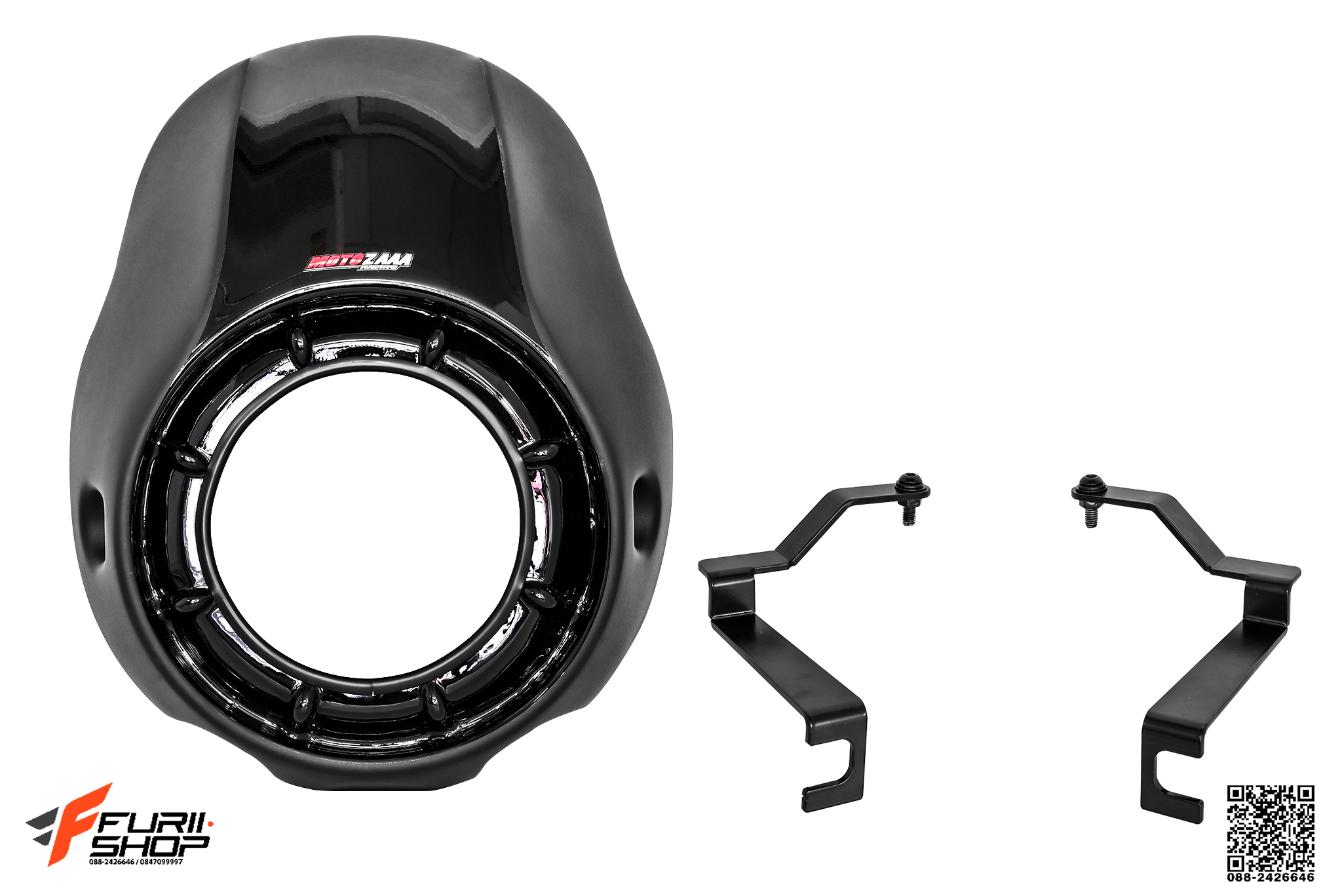 ครอบไฟหน้า MOTOZAAA สีดำ FOR HONDA REBEL