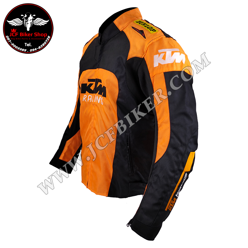เสื้อการ์ด เสื้อการ์ดมอเตอร์ไซค์ Racing KTM ผ้าคอร์ดูร่า(CORDORA)กันน้ำได้ในระดับหนึ่ง มีโหนกหลัง