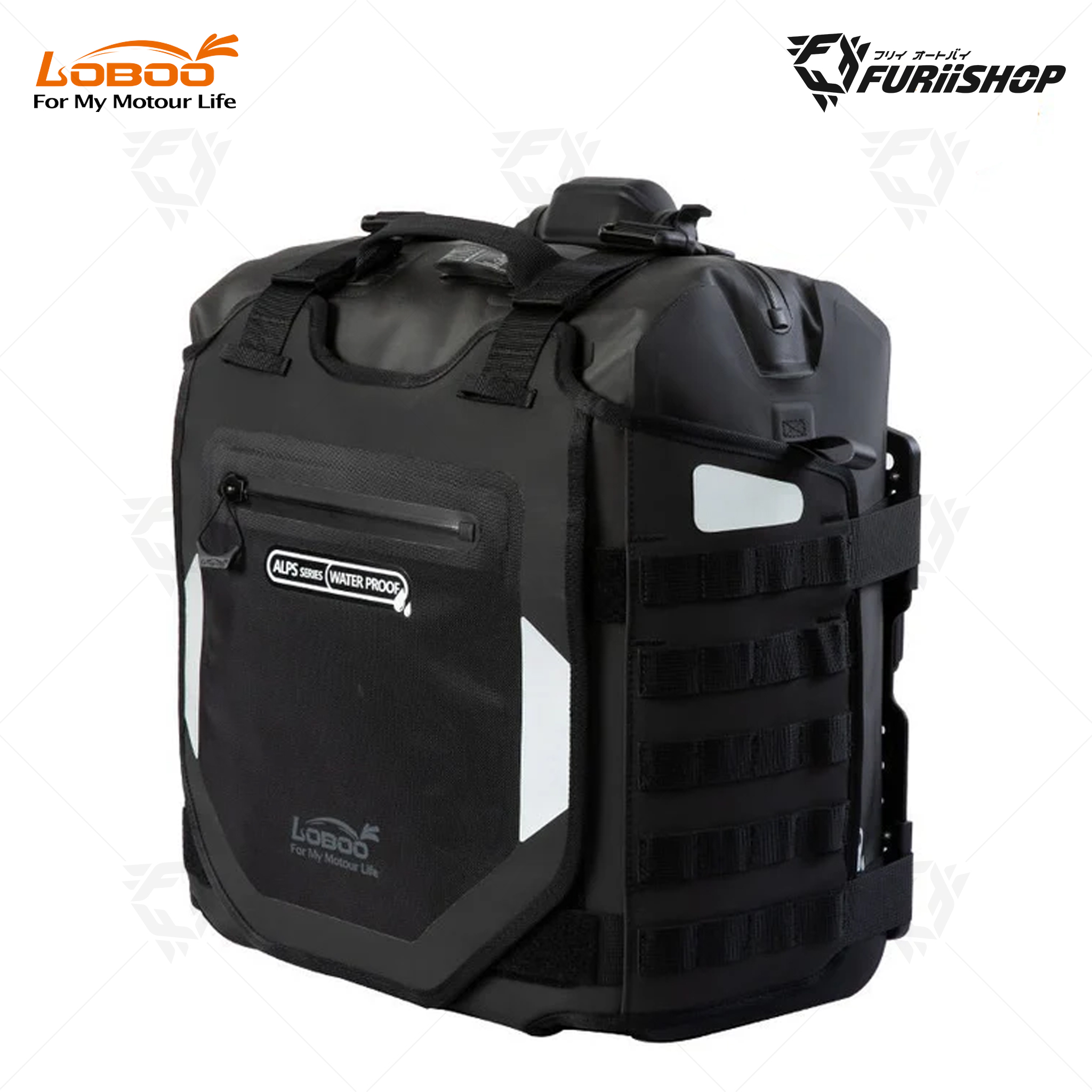 Alps Inflatable BAB30-30TBK กระเป๋าติดแรคข้าง ปั้มลมได้ สีดำ