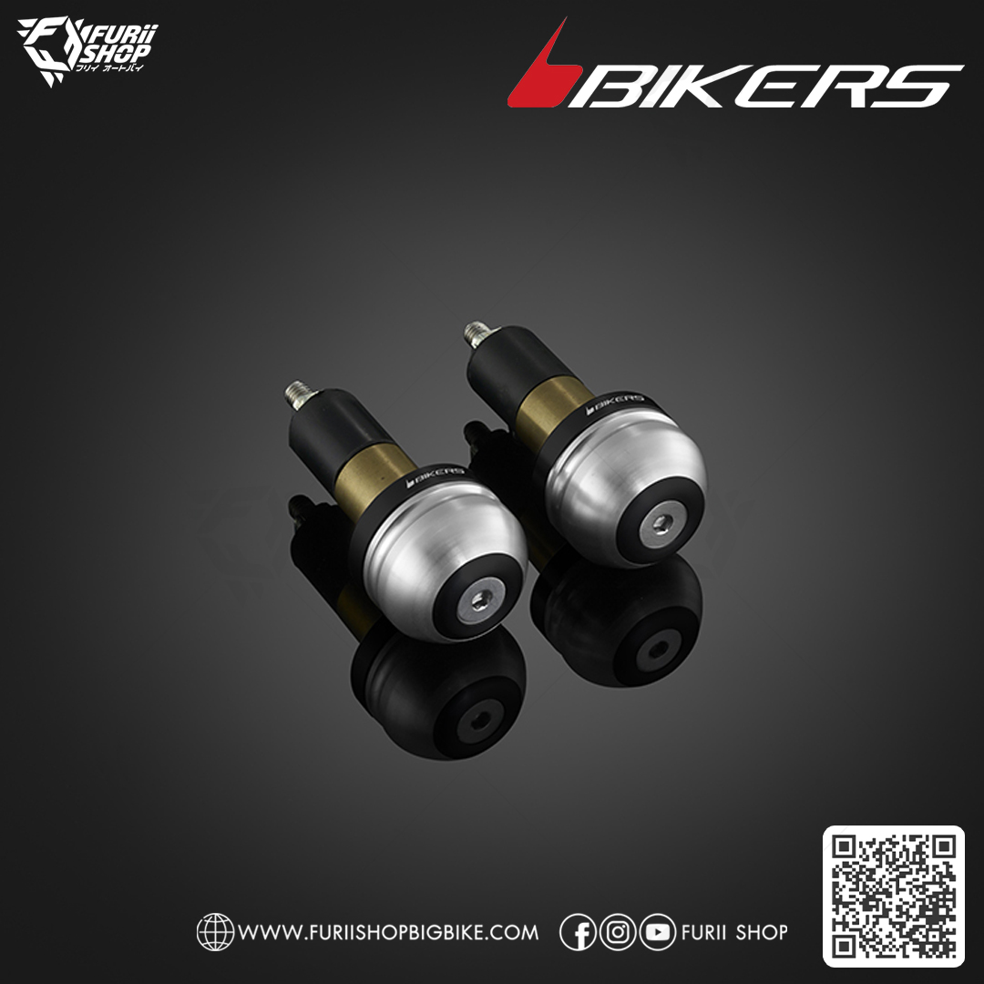 ปลายแฮนด์พร้อมตัวถ่วงน้ำหนัก สำหรับแฮนด์แต่ง (Bikers) (H0782) Bikers Handle Bar Caps (used with Standard Handle Bar) : for Yamaha YZF-R3 2015-2018