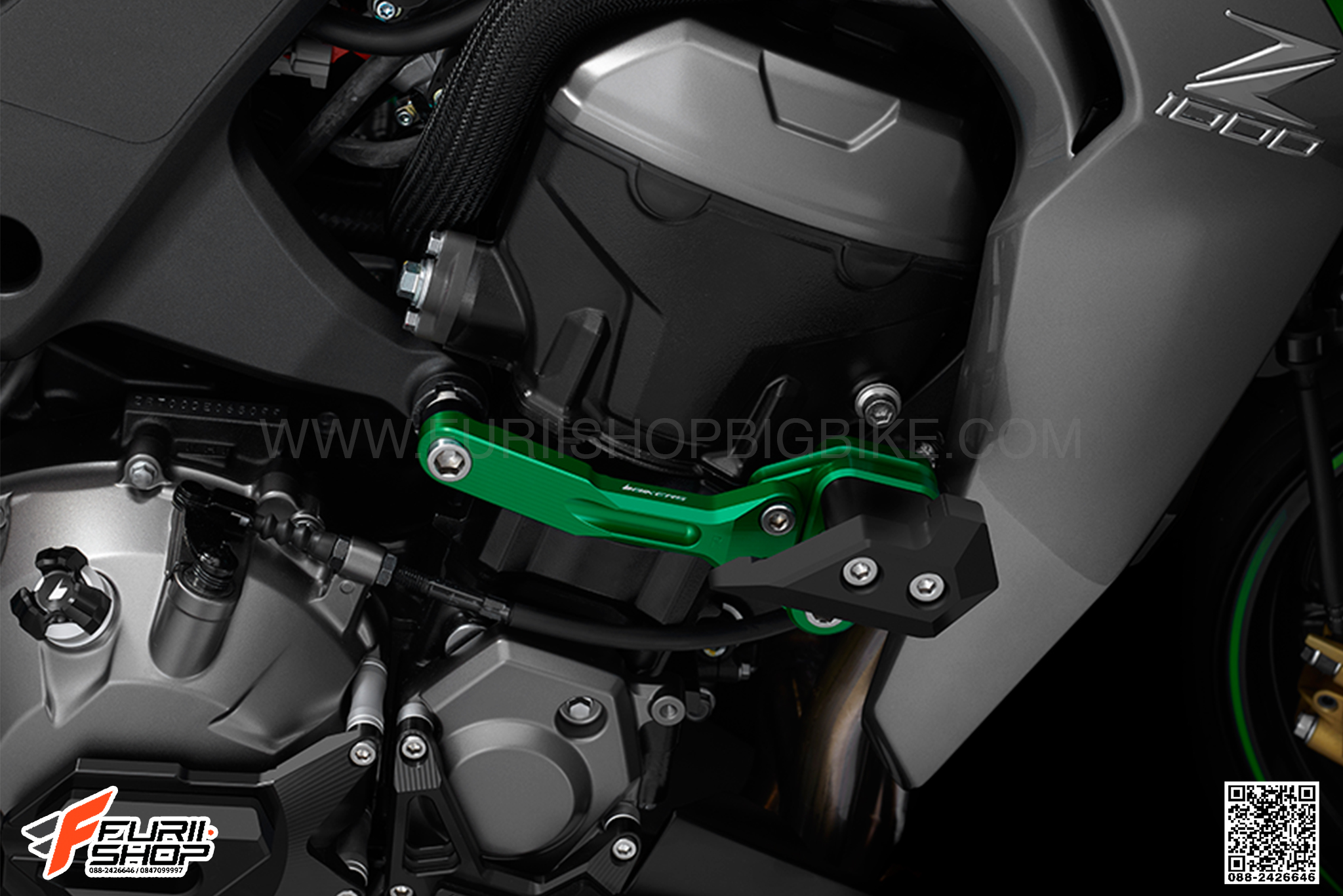 กันล้มข้าง BIKERS สีเขียว FOR KAWASAKI Z1000