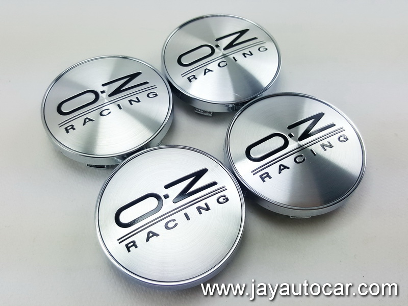 ฝาล้อแม็กซ์รถยนต์ OZ RACING สำหรับ ล้อแม็ก โลโก้มิเนียม OZ RACING สีเงิน ขนาด หน้า60 มิล ใน 56มิล 1ชุด 4ชิ้น