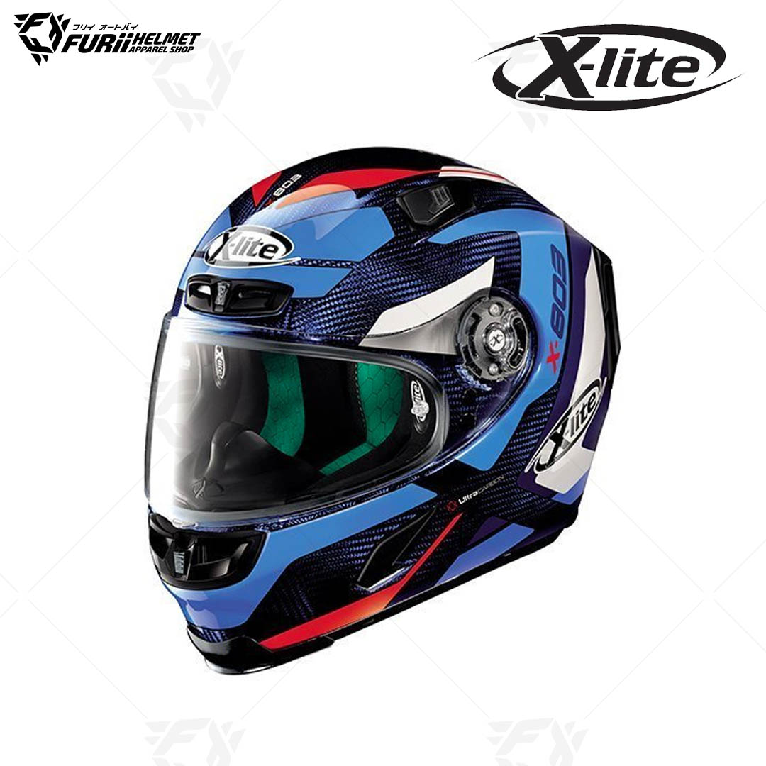หมวกกันน็อค X-LITE : X-803RS ULTRA CARBON MASTERY CARBON TINTO BLUE40