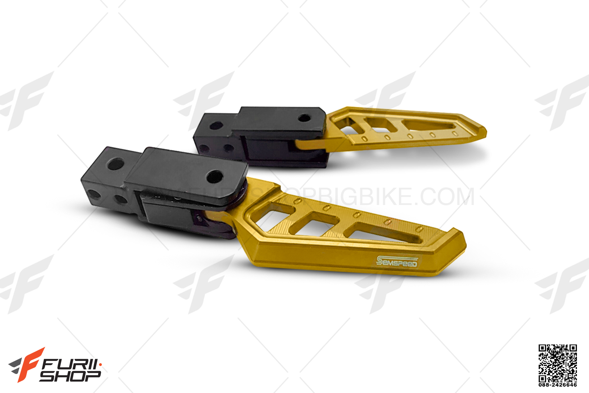 พักเท้าหลัง SEMSPEED สีทอง FOR HONDA PCX150 2018