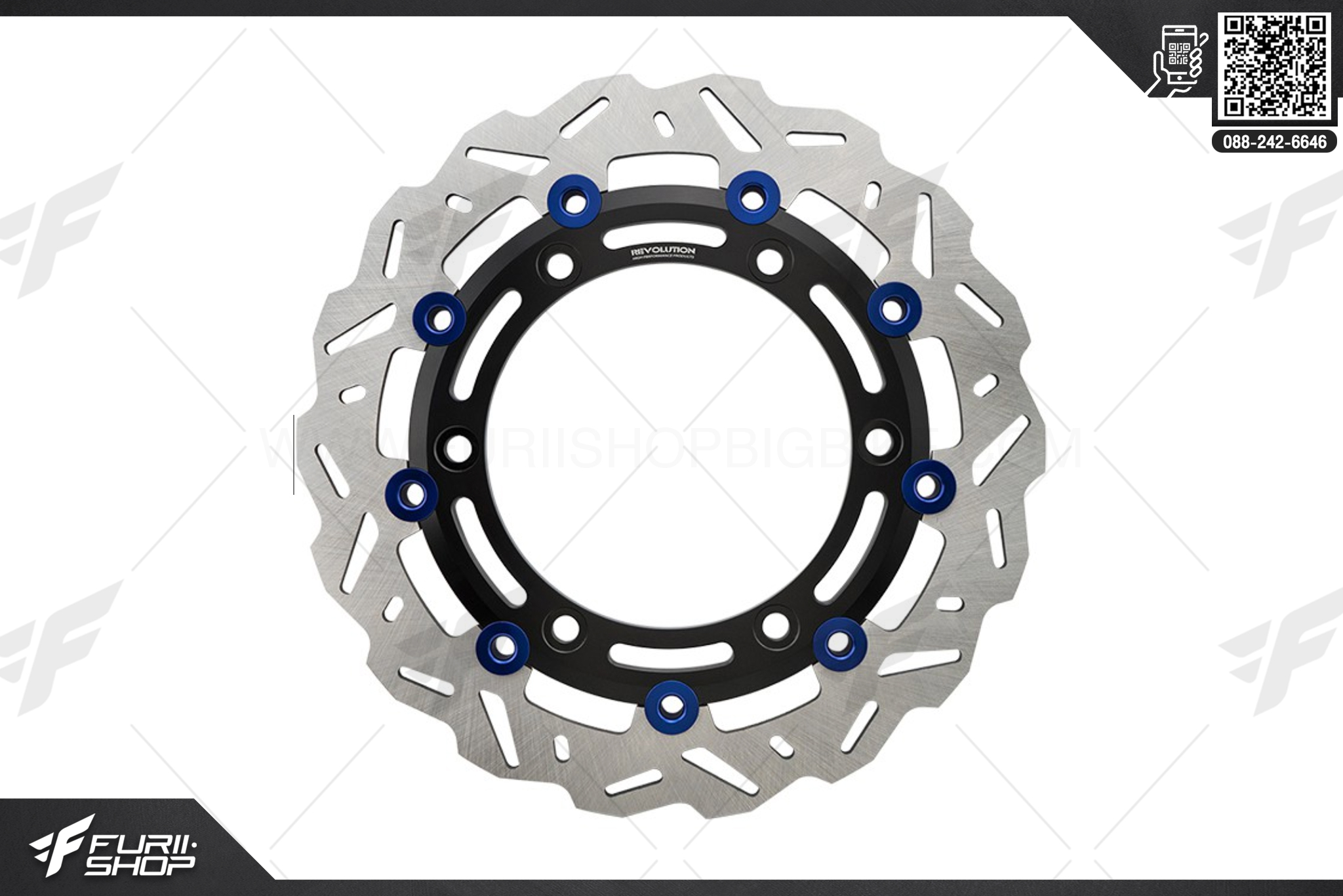 จานดิสเบรคหน้า+ขาจับ Revolution For Honda Forza350 2020