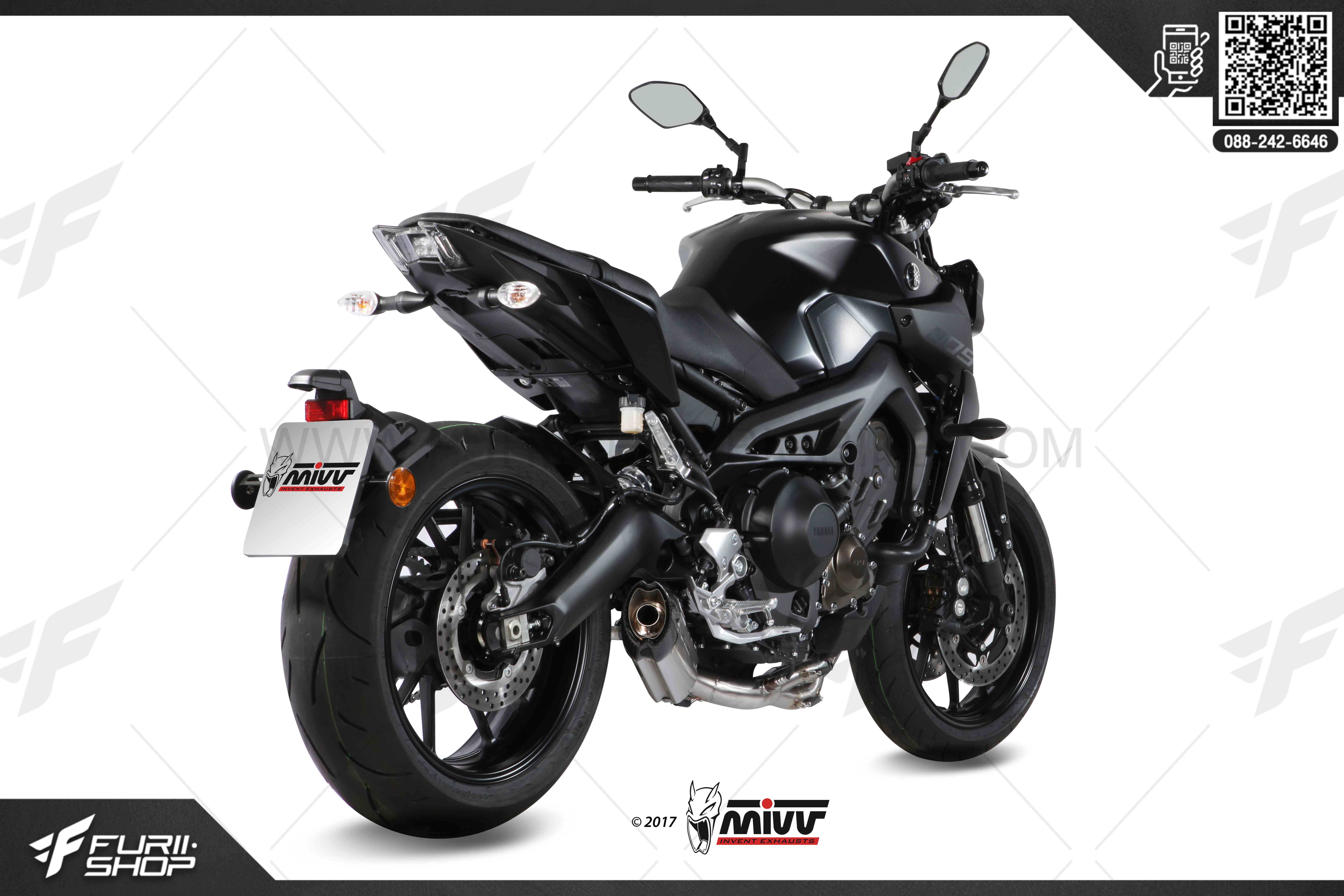 ท่อมอเตอร์ไซค์ MIVV FOR YAMAHA MT-09 SUONO STEEL CARBON CAP ท่อแต่ง ท่อสูตร ท่อบิ๊กไบค์ ท่อBigbike ท่อไอเสีย