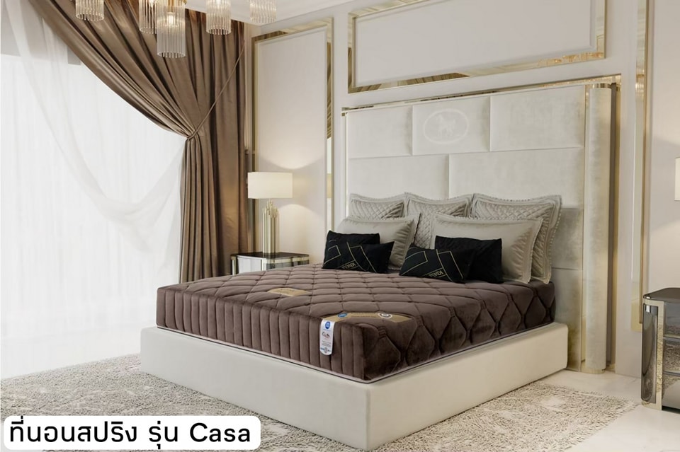 ที่นอนสปริงเสริมยางพารา รุ่นCasa ขนาด5ฟุต