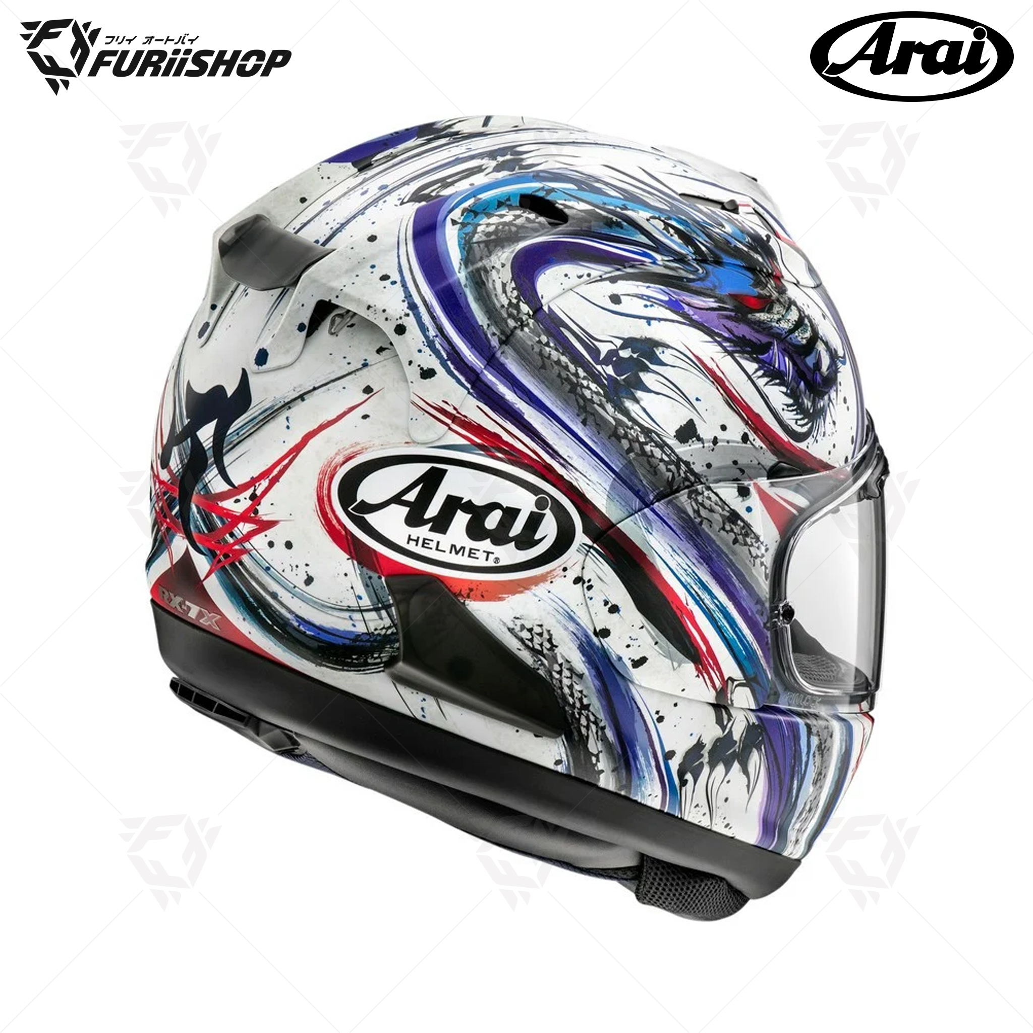 หมวกกันน็อคเต็มใบ Arai :RX-7V EVO Kiyonari Trico (Frost)