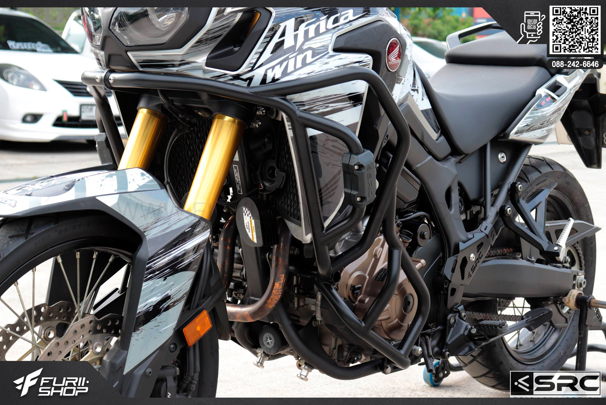 แคชบาร์ SRC สีดำ Honda Africa Twin