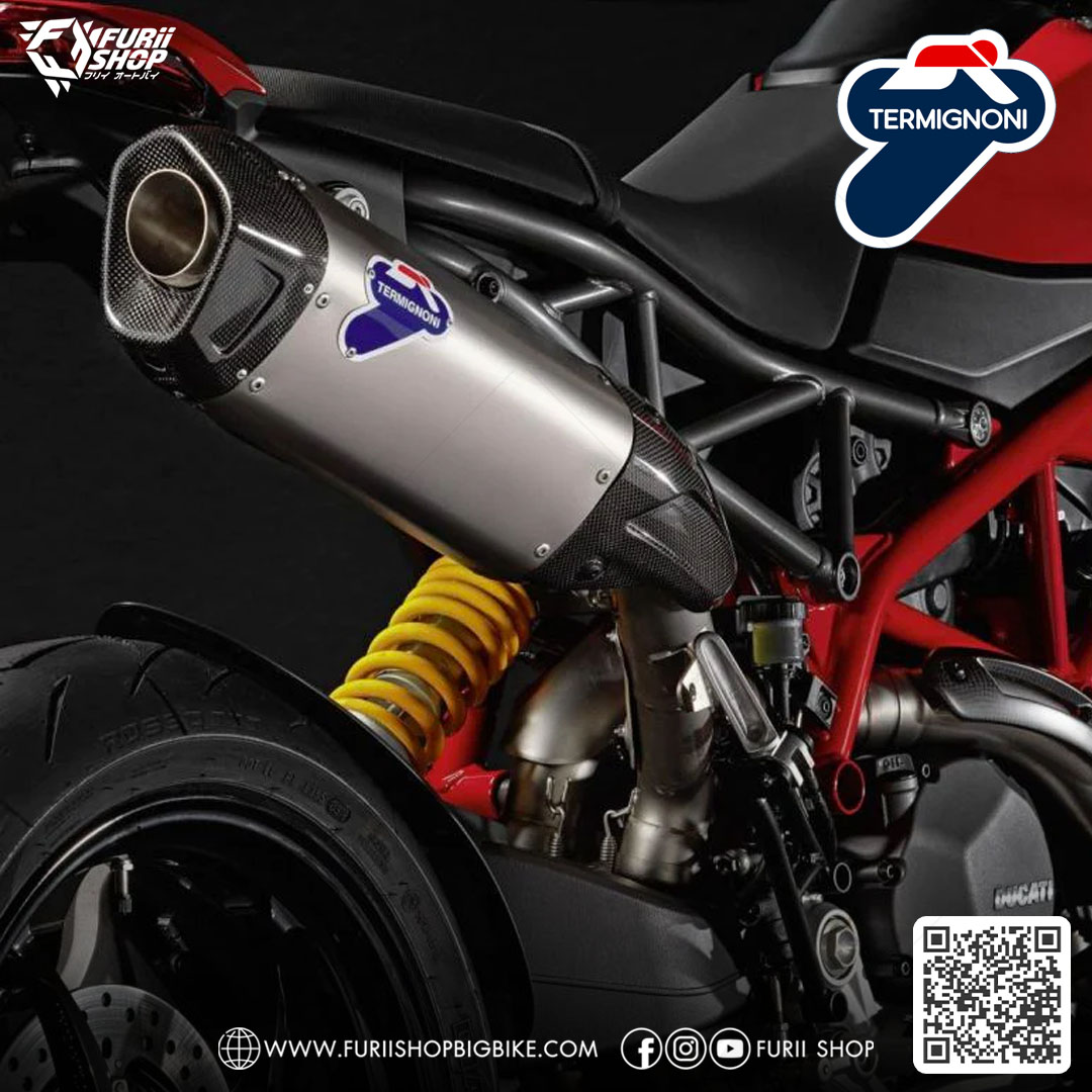 ท่อมอเตอร์ไซค์ Termignoni Single High position : for Ducati Hypermotard 950 2019-2022