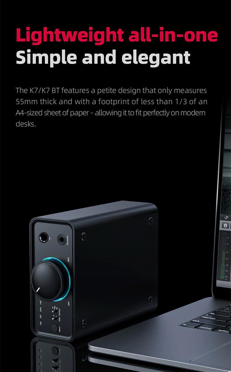 FiiO K7 BT True balanced Bluetooth DAC/Amp ตั้งโต๊ะ กำลังขับสูง ประกันศูนย์ไทย