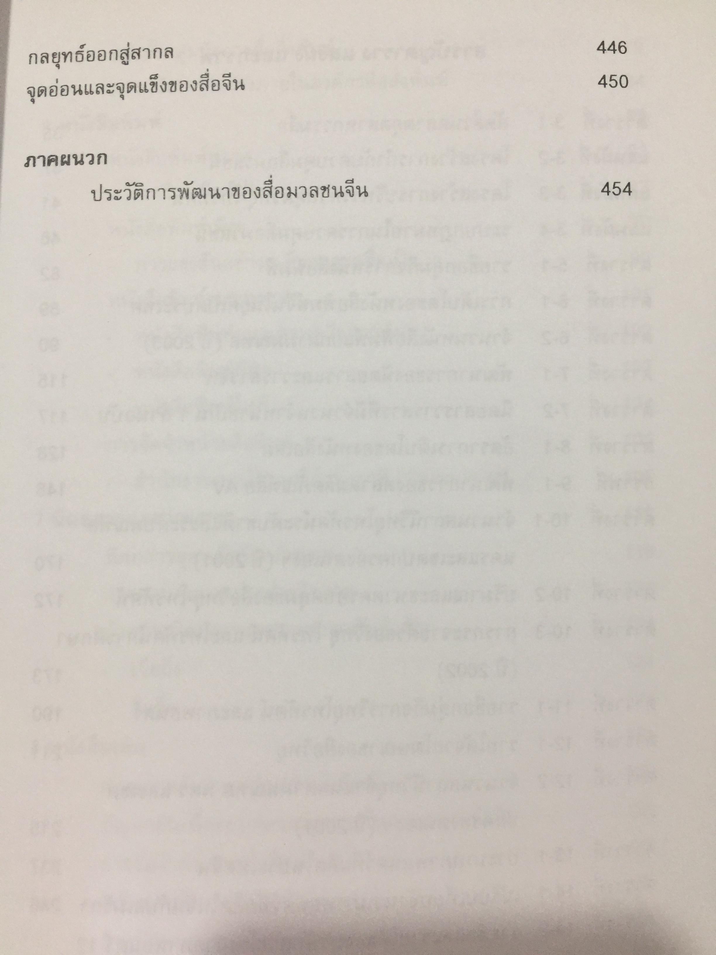เจาะลึกสื่อจีน. ทุกซอยทุกมุมที่ควรรู้เกี่ยวกับ สื่อมวลชนจัน ผู้เขียน วิภา อุดมฉันท์ และนิรันดร์ อุดมฉันท์. ศูนย์จีนศึกษา สถาบันเอเซียศึกษา จุฬาลงกรณ์มหาวิทยาลัย 1,500 กรัม