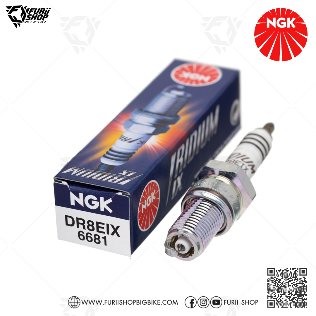 หัวเทียน NGK DR8EIX ขั้ว Iridium ใช้สำหรับ Stallions Centaur 250, BMW F650, Suzuki GSX-R650