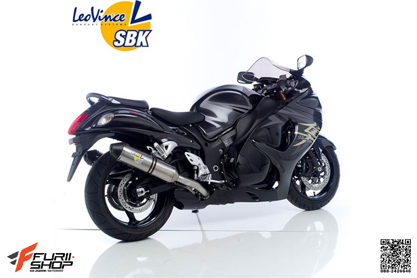 ท่อมอเตอร์ไซค์ Leovince Slip-on Titanium for Suzuki Hayabusa ท่อแต่ง ท่อสูตร ท่อบิ๊กไบค์ ท่อBigbike ท่อไอเสีย