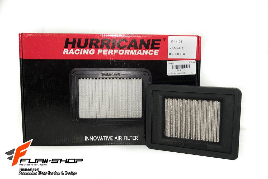 กรองอากาศ HURRICANE สแตนเลส FOR YAMAHA R3/MT03