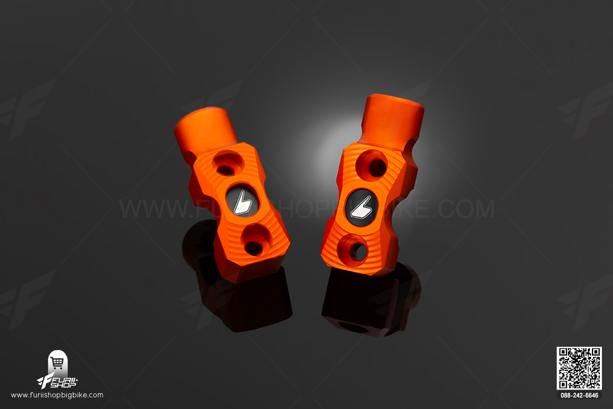 Rotating Bar Clamps With Mirror Hole (2 Pieces) Bikers Versys650ABS 2015-2020