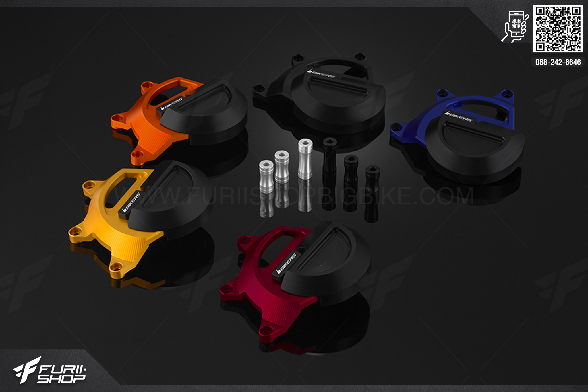 ชุดกันล้มเครื่อง กันแคร้ง Engine Guard Set (Right) Bikers Yamaha M-Slaz