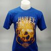 เสื้อยืดแขนสั้น H-D ลายกระโหลก #04 น้ำเงิน S,XXL