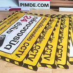 ป้ายกล้องวงจรปิด (CCTV) — บอกชัดว่ามีการบันทึกภาพ 24 ชั่วโมง เพิ่มความปลอดภัยและความอุ่นใจ