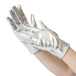 ถุงมือออกงาน สีทอง สีิเงิน แบบสั้น 9 นิ้ว รุ่นพิเศษ ผ้าซาติน วินเทจสไตล์ ถุงมือ ออกงาน การแสดง คอสเพลย์ ปาร์ตี้ Special 9" short satin glove wedding bridal evening party prom cosplay costume (2 สี เงิน ทอง)