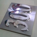 ป้ายตัวเลขสแตนเลส