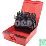 Sherwood Jobber Drill Set, 6mm to 10mm x 0.1mm, Standard Length, Metric, High Speed Steel, Set of 41 SHR0258420K