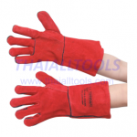 ถุงมือ LINED SPLIT LEATHER GAUNTLETSWITH REINFORCED THUMB RED TUFFSAFE