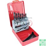Sherwood Jobber Drill Set, 1mm to 10mm x 0.5mm, Standard Length, Metric, High Speed Steel, Set of 19 SHR0258460K