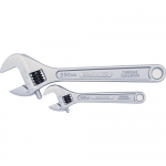 6"/10" SATIN-CHROME ADJUSTABLE WRENCH SET