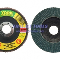 ผ้าทรายแบบจาน 100 x 16 mm P36 ZIRCONIUM GRADE FIBRE-BACKED FLAP DISCS YORK