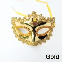 หน้ากากนีโอ คลาสสิค หน้ากากออกงาน ปาร์ตี้ การแสดงแฟนซี คอสเพลย์ Neo-classic Fancy Masquerade Ball Eye Party Mask Venetian Party Fancy Dress (สีทอง) M292GD