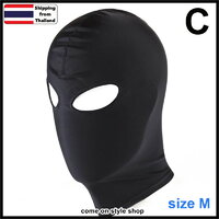 หมวกโม่งแฟนซี หน้ากากคลุมหัว ผ้ายืด เซ็กซ์ซี่ สินค้าผู้ใหญ่ Full Cover Hood Mask Elastic Black (เปิดตา) size M