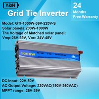 Grid Tie Inverter 1000W MPPT Micro 230V/115V Panel 36 Cells Function Pure Sine Wave Output On Grid Tie Inverter 11-50V DC