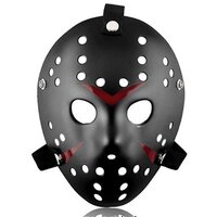 หน้ากากเจสัน ศุกร์ 13 Jason Friday The 13th หน้ากากปาร์ตี้ ออกงาน แฟนซี Party Mask (ดำ) standard