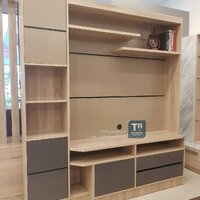 ตู้โชว์-วางทีวี 180 ซม. รุ่น Depth สีเกรย์ทวิส