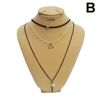 สร้อยคอโชคเกอร์ ซ้อนสร้อย 3 เส้น Triple Choker Necklace CK055