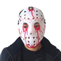 หน้ากากเจสัน ศุกร์ 13 Jason Friday The 13th หน้ากากปาร์ตี้ ออกงาน แฟนซี Party Mask (ขาวเลือด) Standard
