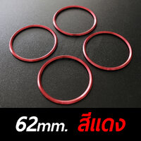 อลูมิเนียมล้อมฝาล้อ **62mm./ สีแดง**(เส้นผ่าศูนย์กลางภายใน 56mm)