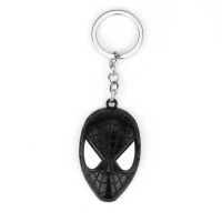 พวงกุญแจซุปเปอร์ ฮีโร่ Spider Man สีดำ มาเวล อเวนเจอร์ งานคุณภาพ Marvel Avengers Super Hero Keychain Good Quality (black) KC01SPBK