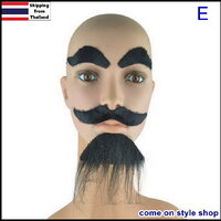 E หนวดแฟนซี หนวดปลอม ปาร์ตี้ คอสเพลย์ ปลอมตัว วันเกิด Fancy Fake Beard for Funny Party