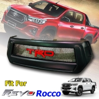 กระจังหน้าแต่ง กระจังหน้าตาข่ายเล็ก Revo Rocco รถกะบะ Toyota Hilux Revo Rocco สำหรับ โตโยต้า ไฮลักซ์ รีโว่ ร็อคโค่ TRD โลโก้