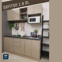 ชุดตู้ครัวสำเร็จรูป รุ่น Saffron 1.8 ม. Top ซิ้งค์ขวา สีเทา