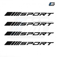 สติ๊กเกอร์ ///SPORT 0.9x14cm. **สีดำ** 4 ชิ้น