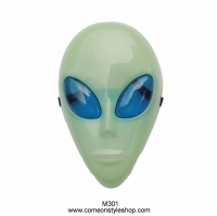 หน้ากากเอเลียน ยูเอฟโอ UFO สีเขียว หน้ากากปาร์ตี้ ออกงาน แฟนซี คอสเพลย์ หน้ากากคุณภาพ Green Alien UFO Space theme Halloween Fancy Costume Party Mask Good Quality (green) M301A