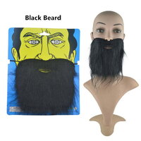 หนวดเคราแฟนซี เครายาว สีดำ สำหรับการแสดง ปาร์ตี้ คอสเพลย์ Fancy Fake Mustache Beard Chin for Funny Party (black)