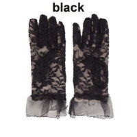 ถุงมือออกงานเด็ก ผ้าลูกไม้ สีดำ แบบสั้น 3-6 ขวบ Kid children lace glove (black) GL54BK