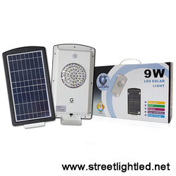 โคมไฟถนนLED โซล่าเซลล์9w iwachi (แสงส้ม)