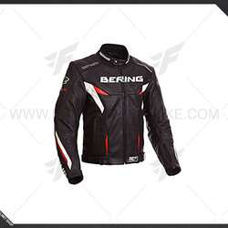 เสื้อแจ็คเก็ต Bering Fizio Cuir Black/Red