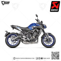 ท่อแต่ง Akrapovic Carbon-Titanium ตัว 3 รู Aluminium Logo Limited : for Yamaha FJ09/MT09 tracer900 2016-2018 & TRACER900GT 2018-2020