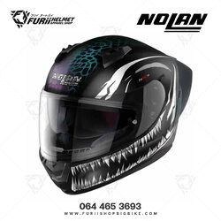 หมวกกันน็อคเต็มใบ NOLAN Ravenous Flat Black White (28)